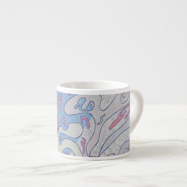 abstrakt Art "Explosion in Space" Espressomugg (Framsida höger)