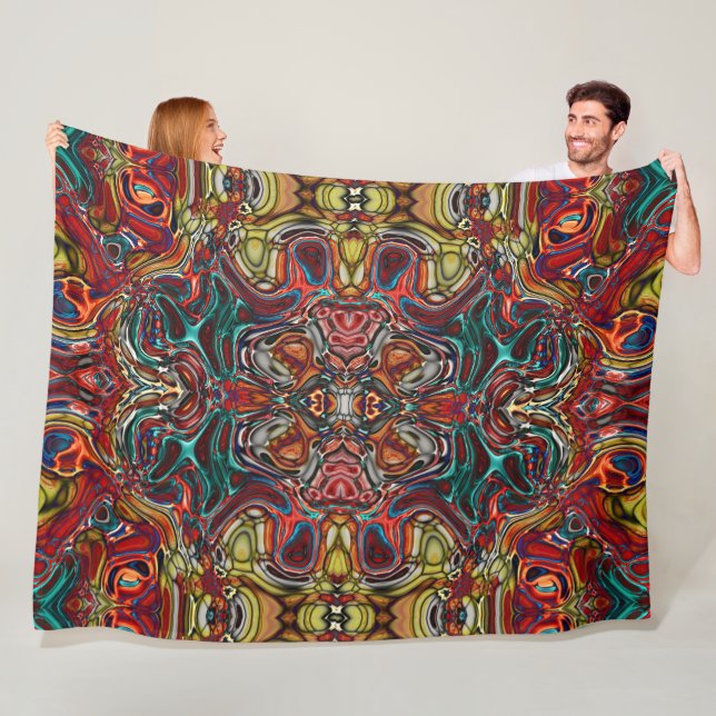 abstrakt art Fleece Blanket (På plats)