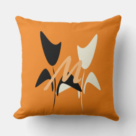 Abstrakt Art Flowers Monogram Kudde