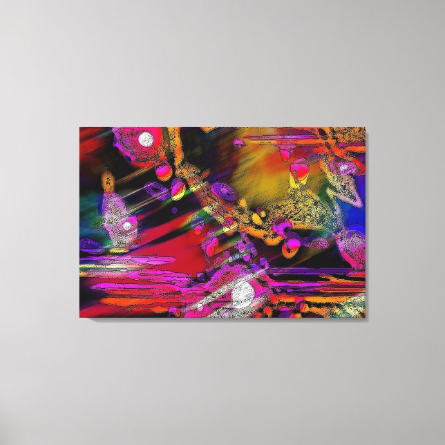 Abstrakt Art "Flygande hög" Canvastryck (Framsida)