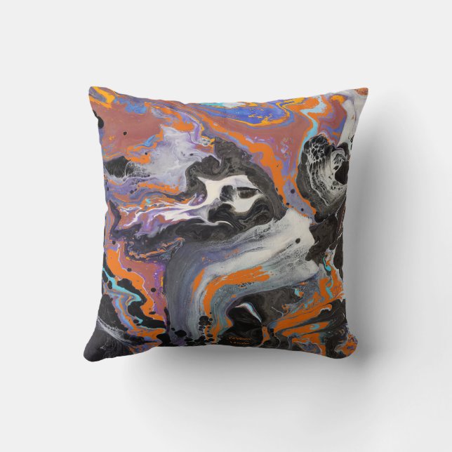 Abstrakt Art för Halloween Kudde (Baksida)
