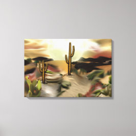 Abstrakt Art för sydvästra Desert Sunrise Canvastryck