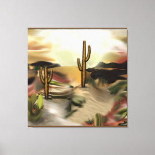 Abstrakt Art för sydvästra Desert Sunrise Canvastryck