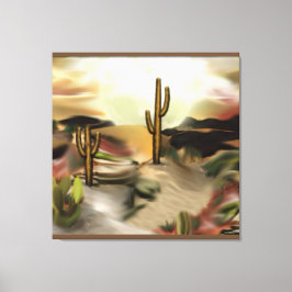 Abstrakt Art för sydvästra Desert Sunrise Canvastryck