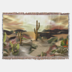 Abstrakt Art för sydvästra Desert Sunrise Filt