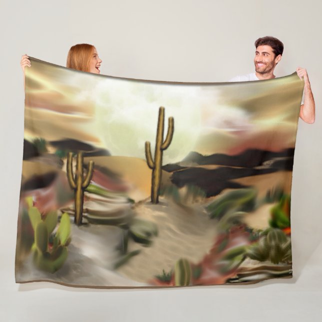 Abstrakt Art för sydvästra Desert Sunrise Fleecefilt (På plats)