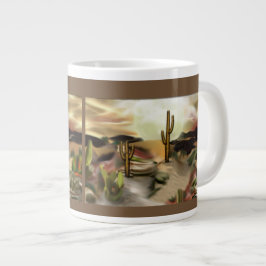 Abstrakt Art för sydvästra Desert Sunrise Jumbo Mugg