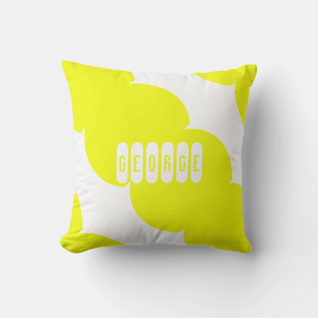 Abstrakt Art George Lägg till ditt namn Cushion Pi Kudde (Framsida)
