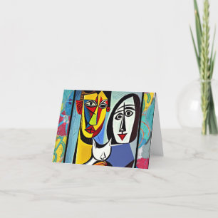 Abstrakt Art-gratulationskort Tack Kort