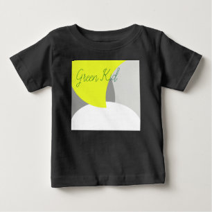 Abstrakt Art Gult Grått White T Shirt