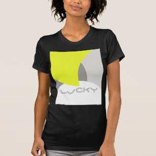 Abstrakt Art Gult Grått White T Shirt