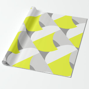 Abstrakt Art Gult White Grått Mönster Presentpapper