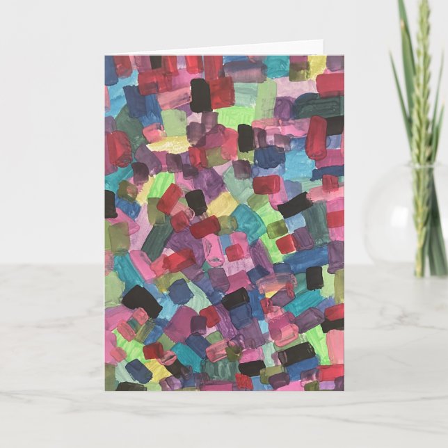 Abstrakt Art Hälsning Kort (Framsida)