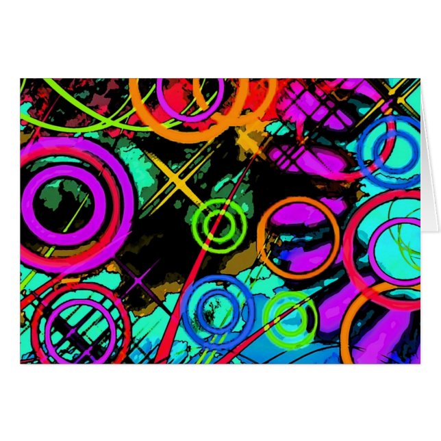 Abstrakt Art Hälsningskort (Framsidan Horizontal)
