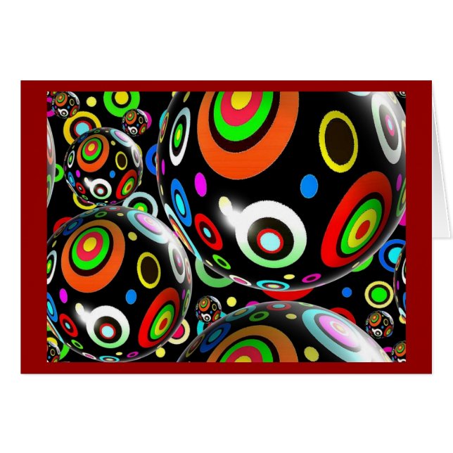 Abstrakt Art Hälsningskort (Framsidan Horizontal)