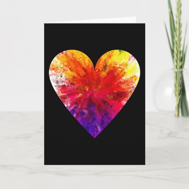 Abstrakt Art Heart-design Kort (Framsida)