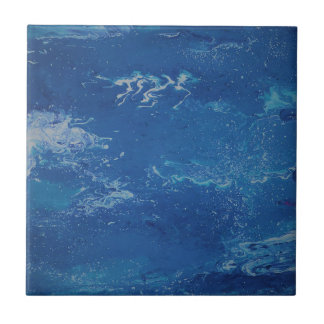 Abstrakt Art Himlar Blue Sea Kakelplatta