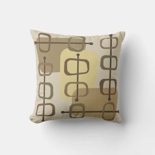 abstrakt Art Hollow Sten Beige 1950 Kudde (Framsida)