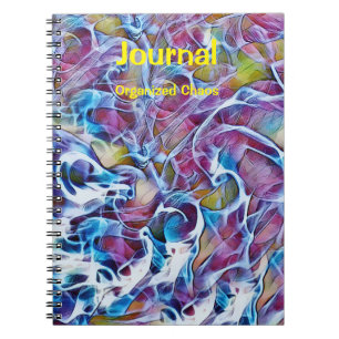 Abstrakt Art i den bärbara datorn Blues Journal Anteckningsbok