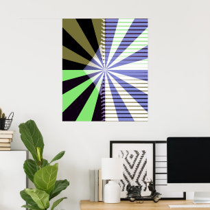 Abstrakt Art i Retro Sol i mitten av århundradet Poster