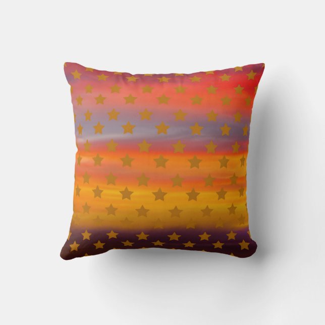 Abstrakt Art i Southwest Desert Stars och stripes  Kudde (Baksida)