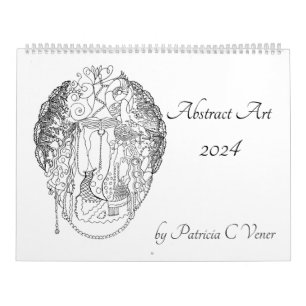Abstrakt Art i svartvit kalender