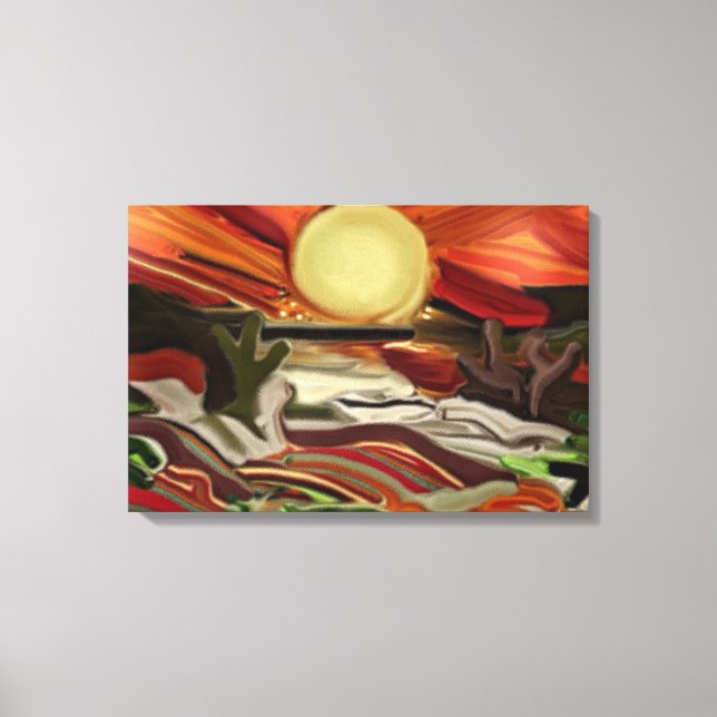 Abstrakt Art i sydvästra Himlar Canvastryck (Framsida)