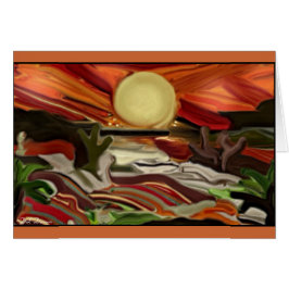 Abstrakt Art i sydvästra Himlar Hälsningskort