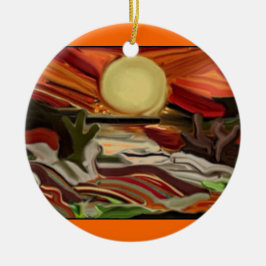 Abstrakt Art i sydvästra Himlar Julgransprydnad Keramik