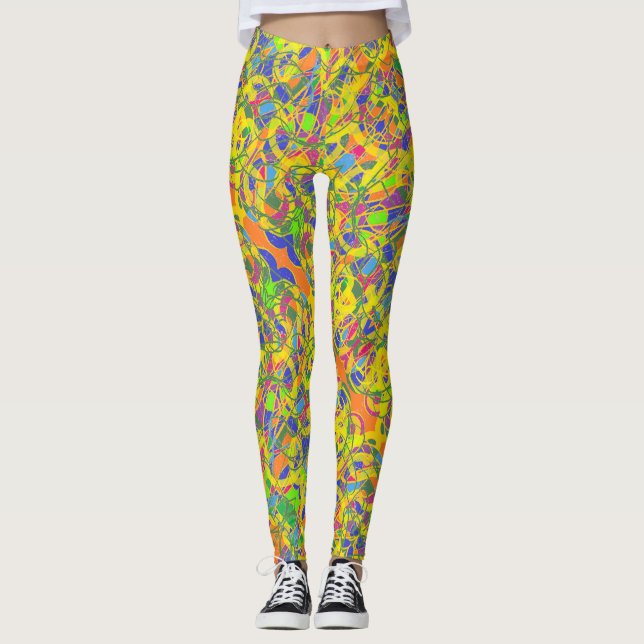 abstrakt art indisk legering leggings (Framsida)