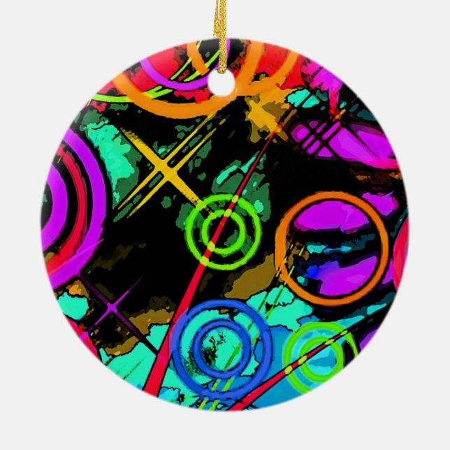 Abstrakt Art Julgransprydnad Keramik (Baksidan)