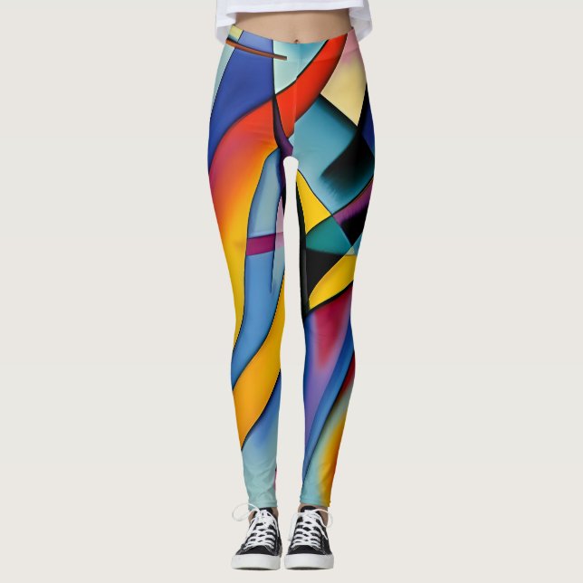 Abstrakt Art (Kandinsky) Leggings (Framsida)