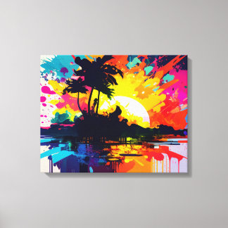 Abstrakt Art - Kanvastrycket Tropical Island Canvastryck
