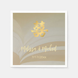 Abstrakt Art Kinesiska Bröllop Anpassningsbar Pappersservett