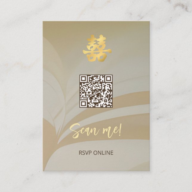 Abstrakt Art Kinesiska Bröllop | Sök igenom mig Tilläggskort (Framsida)