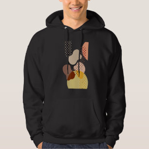 Abstrakt Art Konstnärliga, minimalistiska, moderna Hoodie