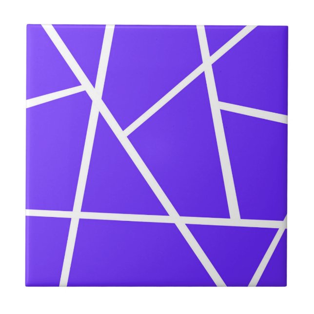 Abstrakt Art Lavender Blue Lila White Minimalism Kakelplatta (Framsidan)