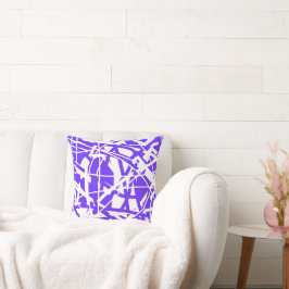 Abstrakt Art Lavender Blue Lila White Minimalism Kudde