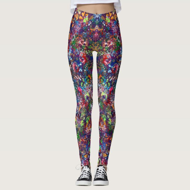 Abstrakt Art Leggings (Framsida)