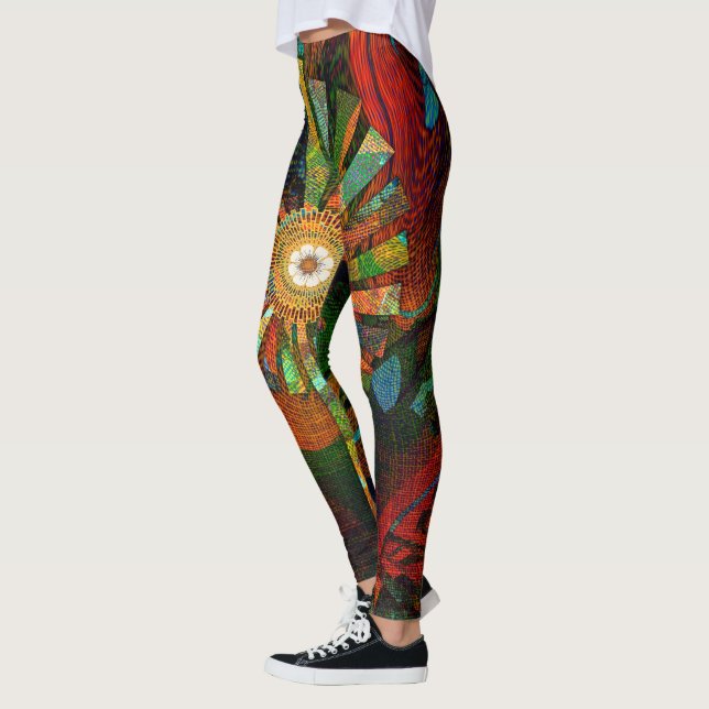 Abstrakt Art Leggings (Vänster)
