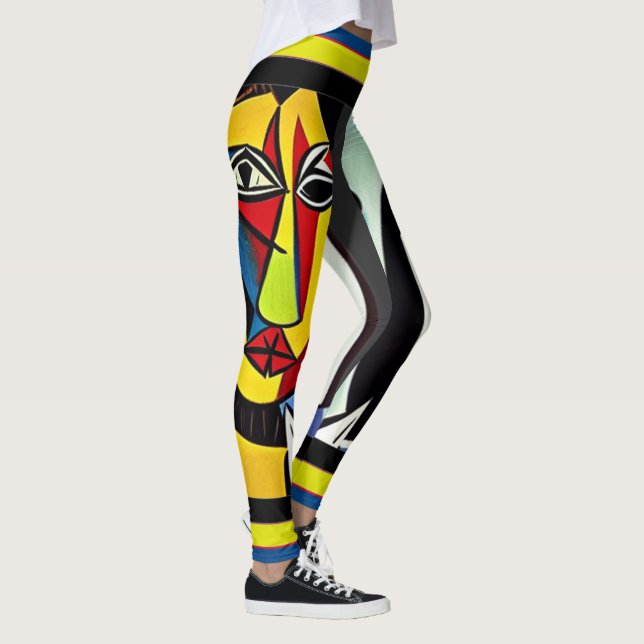 Abstrakt Art Leggings (Höger)