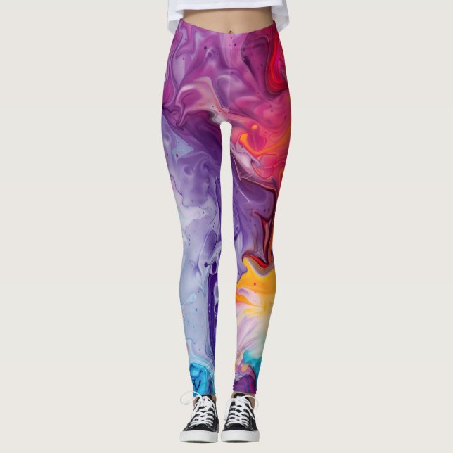 Abstrakt Art Leggings (Framsida)