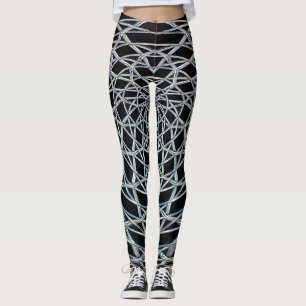 Abstrakt Art Leggings med fet mönster.