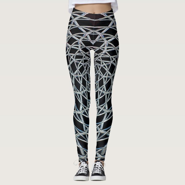 Abstrakt Art Leggings med fet mönster. (Framsida)