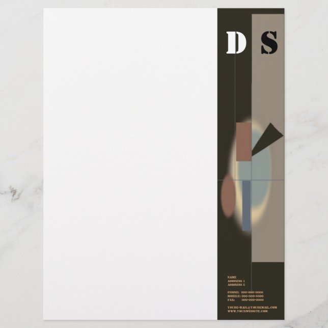 Abstrakt Art Letterhead Brevhuvud (Framsida)