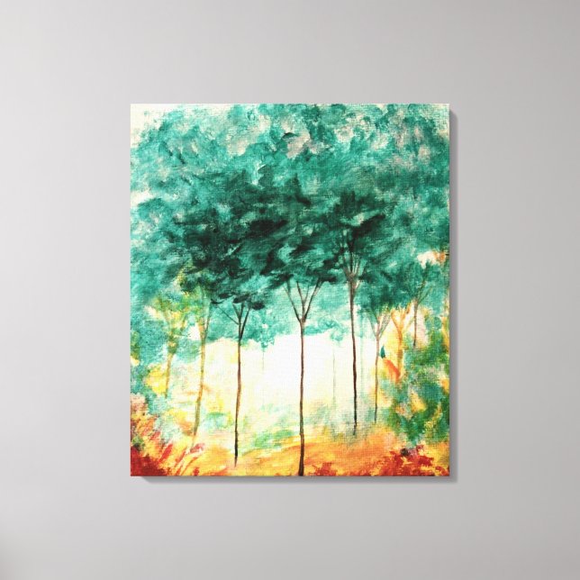 Abstrakt Art liggande stor originaldekoration Canvastryck (Framsida)