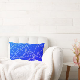 Abstrakt Art Lila Blue Line Circles Minimalism Lumbarkudde