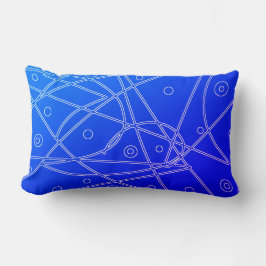 Abstrakt Art Lila Blue Line Circles Minimalism Lumbarkudde