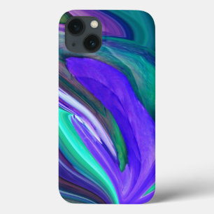 Abstrakt Art Lila N Teal Löv iPad Case
