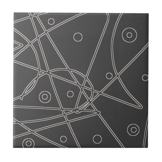 Abstrakt Art Linjer Circles minimalism Kakelplatta (Framsidan)